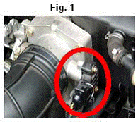 Sensor TPS montado en el cuerpo de aceleracion